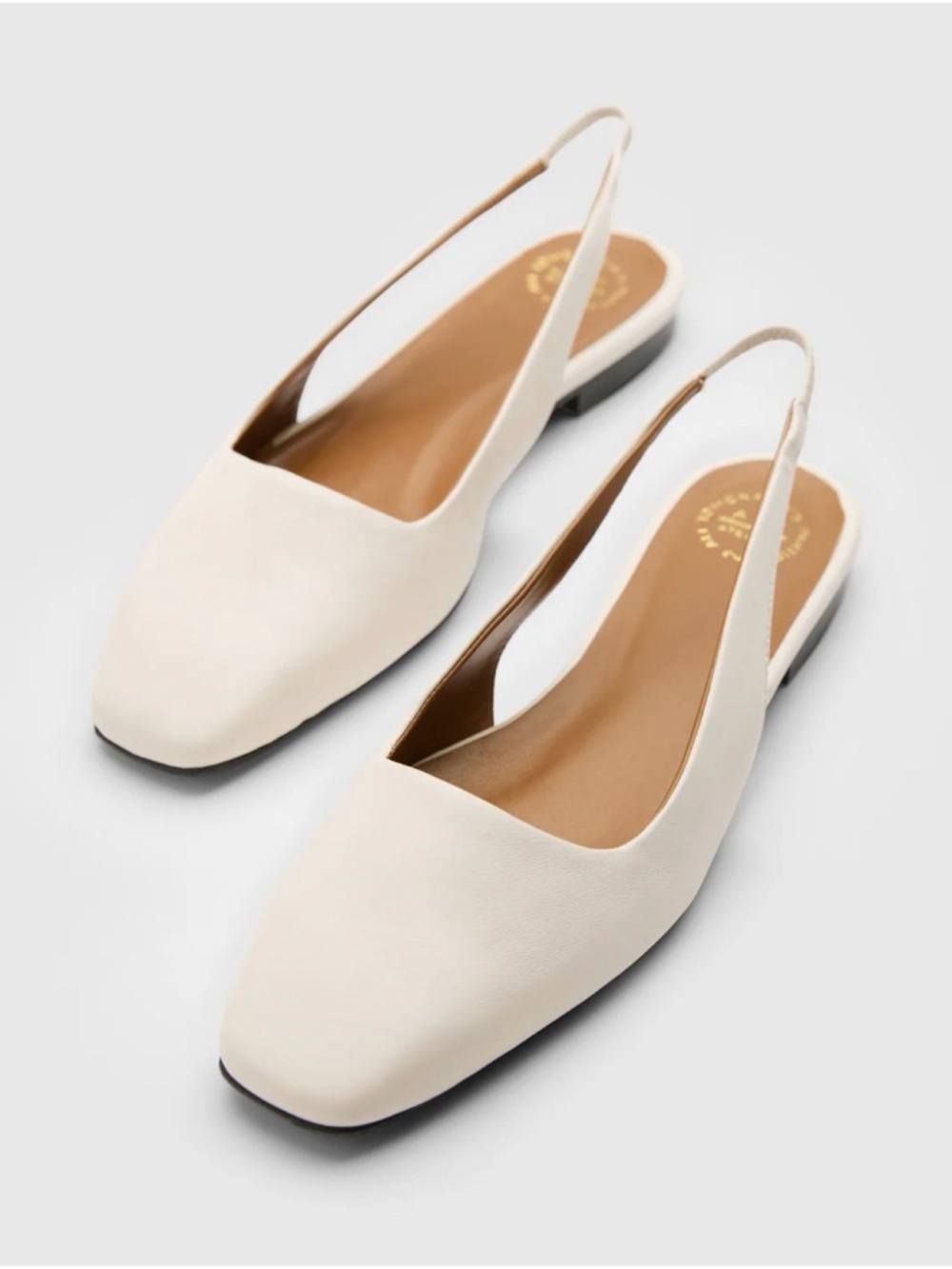 New ATP Atelier Plesio Flat Slingback Linen Leather Sz 10
